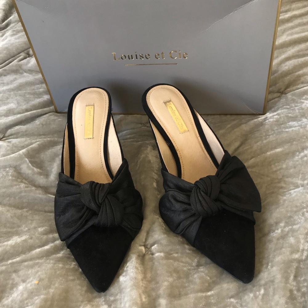 Louise et cie black suede dress shoes size 7
